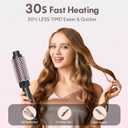 Ionic Thermal Brush, 1.5 Inch Thermal Round Brush, Heated Curling Brushes Makes Hair Smoother Get Natural Curls, 5 Temp Settings, Universal Voltage for Travel, Easy to Use, Rose Gold