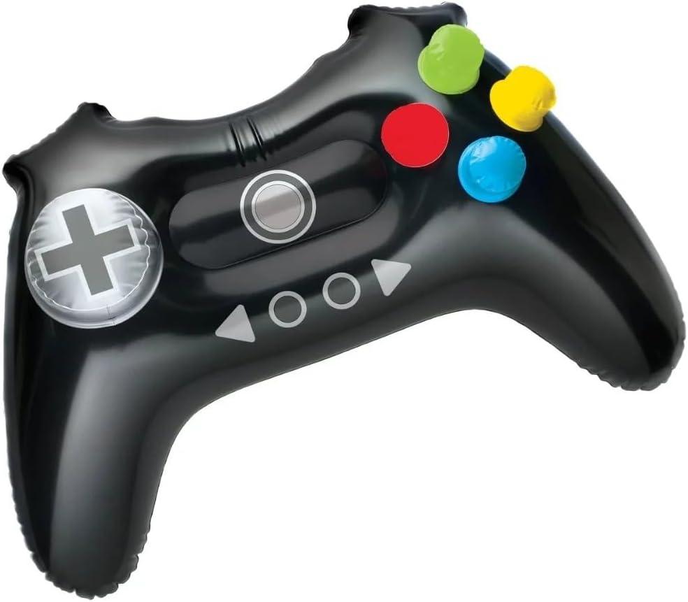 Level Up Multicolor Inflatable Controller  28" x 17.94" (Pack of 1) - Perfect for Gamers, Parties & Events (Large)