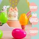 JOYIN 3.15" 144 PCS Plastic Easter Eggs 6 Golden Eggs, Large Empty Eggshells Fillable for Easter Hunt, Parties, Basket Stuffers Filler, Classroom Prize Supplies