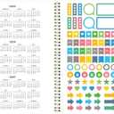 Blueline Essential Academic Monthly Planner, 14 Months, July 2025 to August 2026, Twin-Wire Binding, Poly Cover, 11" x 8.5", Blossom Design, White (CA714PG.01-26)