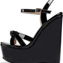YODEKS Women's Platform Wedges|High Heel Wedge Sandals|Ankle Strap Open Toe Platform Heels, Size: 7