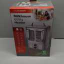 Comfort Zone Electric Portable Milkhouse Style Utility Space Heater with Adjustable Thermostat, Overheat Protection, and Safety Tip-Over Switch, Ideal for Garage or Greenhouse, 1,500W, CZ798BK