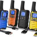 Wishouse K15 Walkie Talkies Long Range for Adults, Rechargeable Two-Way Radios 4 Pack, 2W FRS, 22 Channels, USB-C, Flashlight, NOAA/SOS, Quick Pair, for Camping & Hunting, Emergency Use