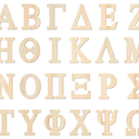 8 Inch 60 Pieces Wooden Greek Letters Crafts Unfinished Wood Greek Alphabets for Sorority/Fraternity/DIY Project/Learning/Wall Decor