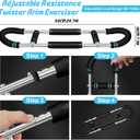 Adjustable Twister Arm Trainer, Chest Workout Equipment with Anti-Slip Grips, Portable Chest Trainer Equipment for Men Women, Detachable U-Shaped Fitness Equipment for Chest Shoulder Forearm