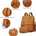 Makes Backpack Purse for Women PU Leather Travel Satchel Handbag Convertible Design Bag with Purse 2 Piece