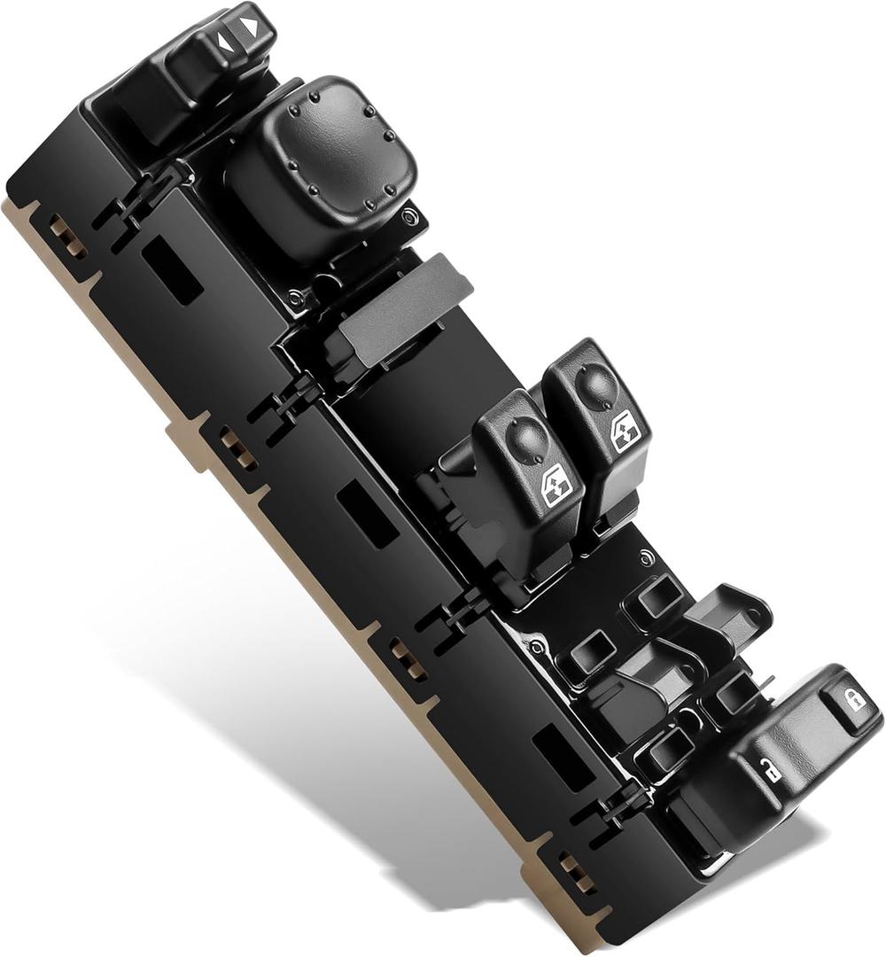 15883318 Front Driver Side Master Power Window Switch Fits for 2003-2007 Chevy Silverado 1500 2500 3500 HD Classic GMC Sierra, Door Lock Control Switches, Replace DWS-226, 920-023 (Without Bezel)