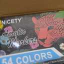 NICETY 54 Colors Acrylic Paint Markers Dual Tip Acrylic Paint Pens with 15mm Brush Tip & 1mm Fine Tip Water-Based Non-Bleed Paint Markers for Rock, Wood, Glass, Metal, Fabric, Ceramic, Canvas