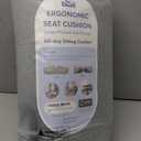 C CUSHION LAB Patented Pressure Relief Seat Cushion for Long Sitting Hours on Office/ Home Chair, Car, Wheelchair - Extra-Dense Memory Foam for Hip, Tailbone, Coccyx, Sciatica - Light Grey