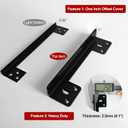 Door Latch Guard Plate 12 with 1 Offset Cover, Protector Shield for Door Knob/Deadbolt/Mortise/Double Door Lock, Outswing Door Security, Heavy Duty Version(1 Pack)