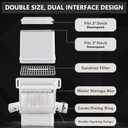 Downspout Diverter, Rain Barrel Diverter Kit-Rainwater Collection System Fits 2x3 or 3x4 Inch Downspout with Filtration and PVC Spigot, White