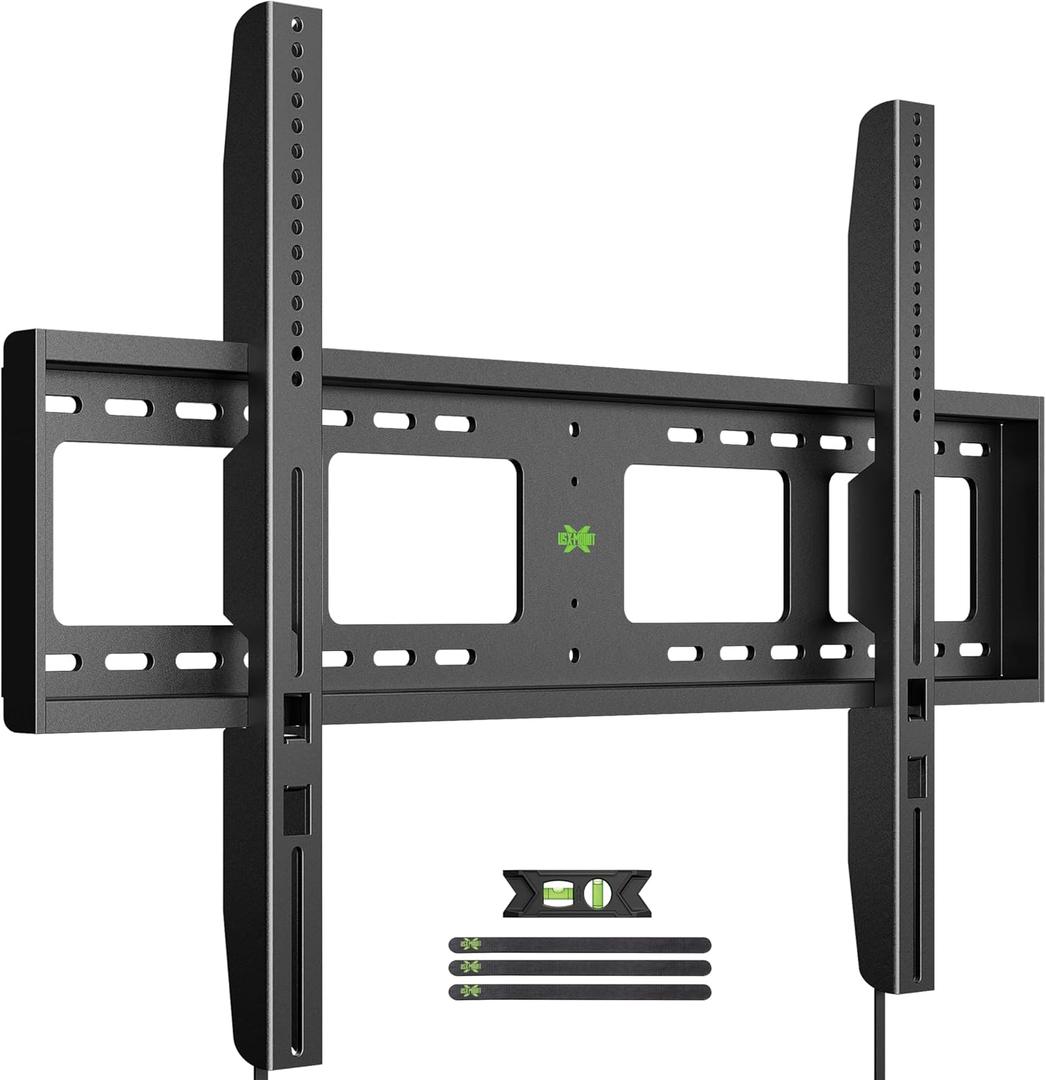 USX MOUNT Heavy Duty Fixed TV Wall Mount for 65-100 inch Flat TVs, Max Load 200 Lbs, Low Profile Bracket Fits 16" 18" 24" 32 inch Stud Spacing, Max VESA 800x600mm for Most 65 75 85 86 90 98 100 TVs
