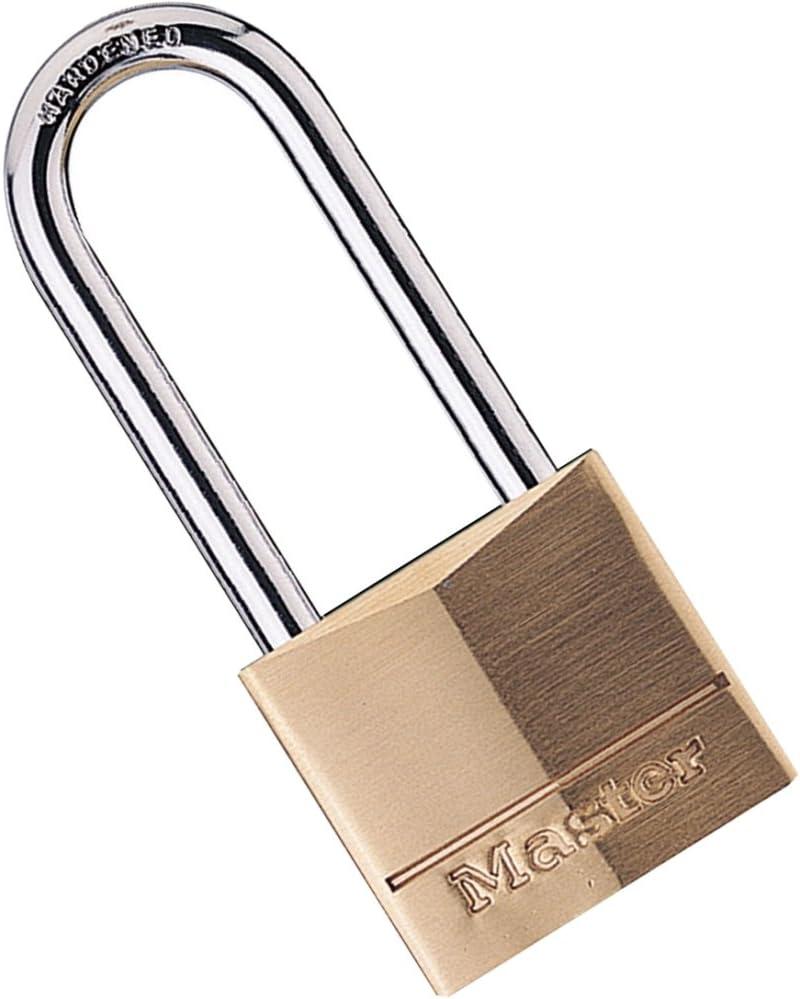 Master Lock 140DLH Solid Brass Padlock, Bronze/Silver (1 Pack)