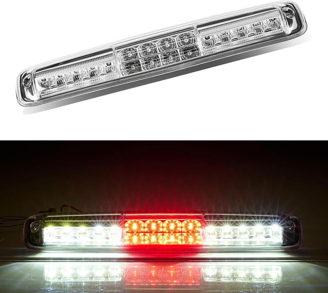 Third 3rd Brake Light, LED High Mount Stop Light for 1999-2006 Chevy Silverado/GMC Sierra 1500 2500 3500HD, 2007 Silverado/Sierra Classic Model, Rear Center Cab Roof Tail Cargo Lamp, Smoke Lens