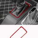 Savadicar Red Interior Accessories - 4WD Shifter Base Bezel Trim for 2018-Present Jeep Wrangler JL JLU 4XE & Gladiator JT - Solid Color Interior Decor Upgrade Option, 1-Piece