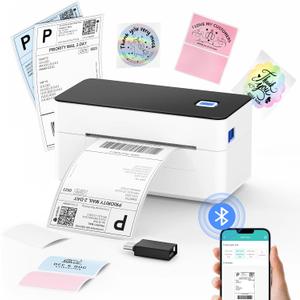 SVANTTO Bluetooth Thermal Shipping Label Printer 4x6, Compatible with Windows/Mac/Android/iOS, High-Speed 4x6 Label Printer for USPS, UPS, Ebay, Etsy, Shopify, Poshmark, Inkless Printing