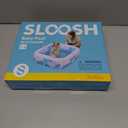 SLOOSH Inflatable Kiddie Pool for Kids, 32"x32"x8.5" Swimming Pool with Soft Pad for Kid & Toddler, Square Blow Up Baby Ball Play Pit Pools for Swim Party, Portable Indoor & Outdoor Water Toys (Blue)