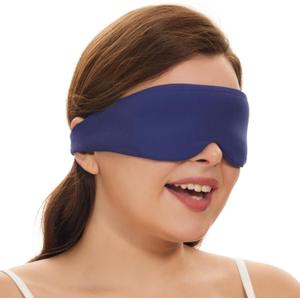 ALASKA BEAR Sleep Mask for Side Sleepers Patented Design, Cup-Shaped and Extra-Soft, 100 Blackout Eye Mask Shades Cover for Men and Women Home or Travel, Machine Washable, Colbot Blue