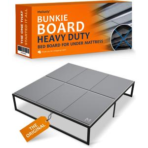 Meliusly Heavy Duty Bunkie Board King Size (76x80) - Non-Slip Breathable Bed Support Board for Slatted Bed Frame, Anti-Sag Under Bed Support, Noise Minimizing Moisture Resistant Bed Board