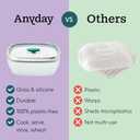 Anyday 10-Cup Square Glass Food Storage with Glass Lid | Plastic-Free Meal Prep & Microwave Cookware | Stackable Airtight Storage Container with Vented Lid for Microwave-Safe Reheating