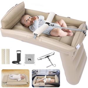 Kids Airplane Bed, Inflatable Plane Seat Extender for Toddler, Kids Travel Bed for Flight with Hand Pump, Toddler Travel Essentials