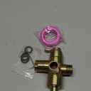 Metal Shower Arm Diverter with Handheld Mount, G1/2" 3-Way Shower Diverter Valve Bathroom Universal Showering System Replacement for Handheld Wand and Fixed Sprayer, Brushed Gold