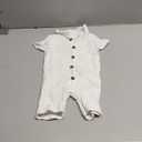Honganda Summer Baby Boy Cotton Linen Jumpsuit Short Sleeve Button Down Playsuit Romper One Piece Outfit 0-24M (12-18 Months, White)