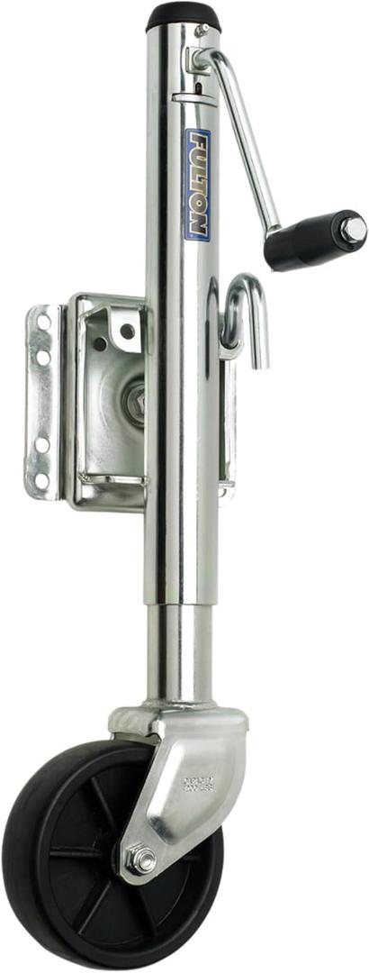 Fulton XP10 0101 Utility Trailer Jack, Side Mount, 1,200 lbs. Lift Capacity, Sidewind, Bolt-On, 10 Inch Travel