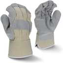 Pack of 3, Radians RWG3400W Side Split Gray Cowhide Leather Glove - Size 2X
