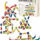 85PCS Extendable Magnetic Toy Montessori Toys for Boys & Girls,STEM Education Building Blocks,Pop Tubes & Balls,Sensory Toys for 3+ Year Old Toddlers