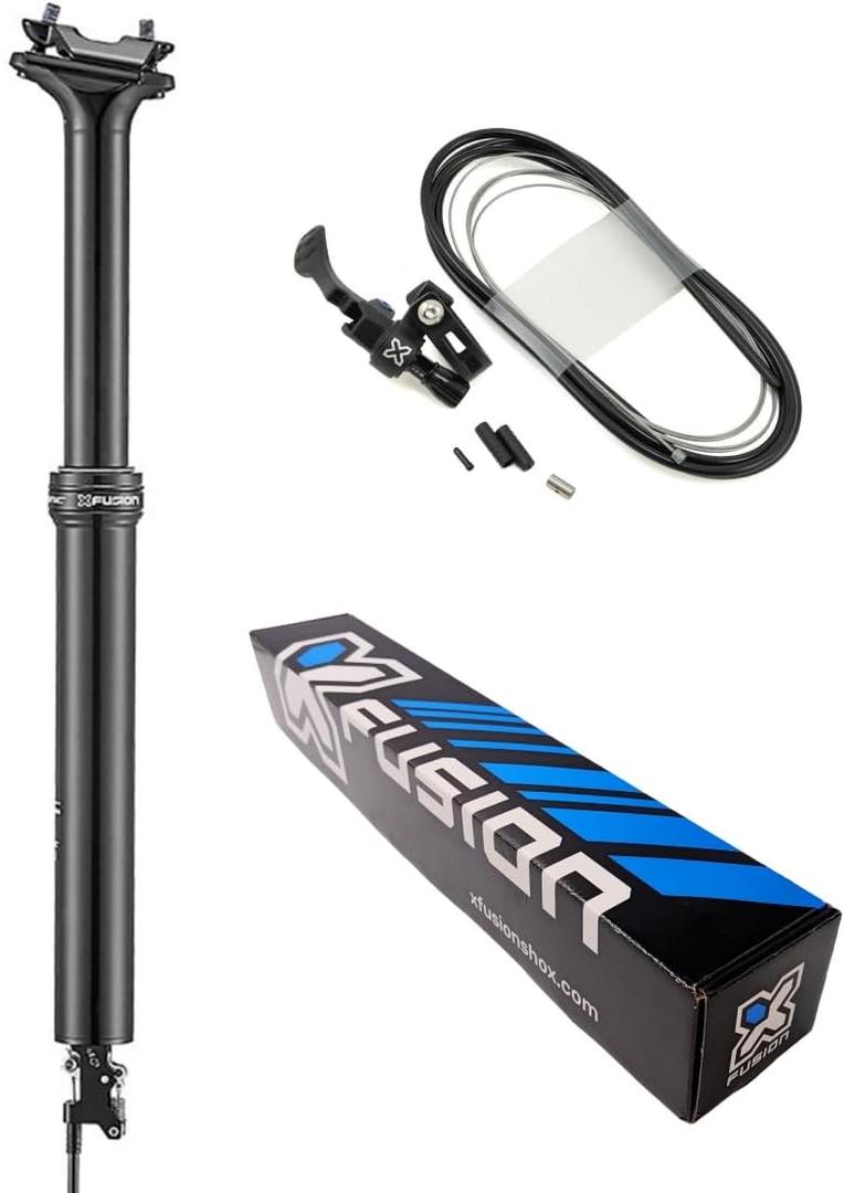 XFUSION Manic Dropper Seatpost, OD:34.9mm-100mm/ 125mm/ 150mm/ 170mm/ 190mm/ 200mm Travel, Internal Cable Routing with Remote Lever and Retail Package,for MTB and E-Bike