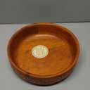 Samhita Mango Wood Round White Decorative Bowls for Rustic Home Decor Table Centerpieces Home Party Wedding Dcor (10" x 10" x 2.5")