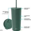 Simple Modern Classic Tumbler with Straw Lid | Insulated Iced Coffee Cup Reusable Stainless Steel Water Bottle Travel Mug | Gifts for Women Men Her Him | 20oz | Forest