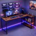 DUMOS L Shaped Computer Desk, 39" Gaming Corner Desks with Shelves