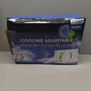 KUCEY Cooling Side Sleeper Pillow for Neck and Shoulder Pain, Luxury Shredded Memory Foam Curved Bed Pillows for Sleeping Set of 2 Adjustable Queen Size Washable Cover Crescent White