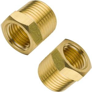 Legines Brass Pipe Fitting Hex Bushing, 3/8" NPT Male to 1/4" NPT Female 1200psi (2pcs)