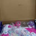 Nattork Kids Roller Skates for Girls Boys Kids, 4 Sizes Adjustable Quad Skates Butterfly and Flower with All Light up Wheels - Birthday Gift for Indoor Outdoor Sports (Medium(1-4US), Rose Red)