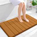 OLANLY Memory Foam Bath Mat 36x24, Super Soft Absorbent Bathroom Rugs, Quick Dry, Machine Washable Shower Floor Rugs, Bathmat Carpet, Bathroom Home Decor Accessories, Ochre
