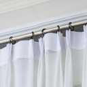 Hotop 60 Pieces 1.26 Inch Metal Drapery Curtain Rings Curtain Hanging Rings and 60 Pieces Metal Drapery Pin Hooks for Drapes Window Door Shower (Black)