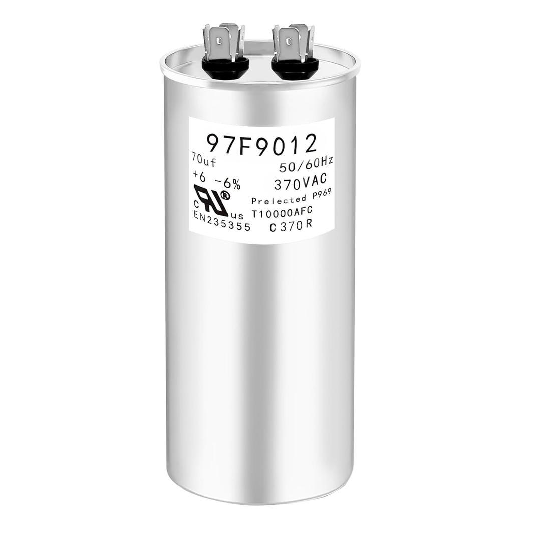 97F9012 97F9012BX C370R 70uF 370V Round Run Capacitor Replacement for HVAC AC Motor