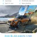 Car Windshield Snow Cover, Windproof Front Windshield Snow Ice Cover with Side Mirror Cover, Waterproof Oxford Fabric Front Windscreen UV Frost Protector, Car Accessories (4 Hooks)