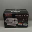 OSTBA Electric Meat Slicer with 200W DC Motor, 2 Removable 8.7 Stainless Steel Blades, Adjustable Thickness 015mm, Food Tray & Hand Grip, Deli Food Slicer for Meat, Cheese, Bread, Vegetables