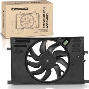 A-Premium Engine Radiator Cooling Fan Assembly Compatible with Select Jeep & Ram & Fiat Models - Renegade 2015-2018, ProMaster City 2015-2018, 500X 2016-2018 - Replace# 68247205AA, 68360299AA