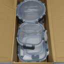 M MCIRCO 24-Piece Glass Food Storage Containers with Upgraded Snap Locking Lids,Glass Meal Prep Containers Set - Airtight Lunch Containers, Microwave, Oven, Freezer and Dishwasher (Gray)