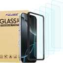 4 Pack Anti Blue Light Screen Protector for iPhone 16 Pro [6.3 inch] with Installation Frame,9H+ Anti Blue Light Tempered Glass, Anti-Scratch, Case Friendly