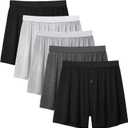 Natural Feelings Men's Boxer Short Bamboo Viscose Boxers for Men Loose Fit Mens Soft Underwear Breathable Boxers for Men Pack (Large)