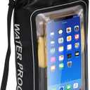 IP68 Waterproof Dry Bag, 2L - Roll Top Waterproof Pool BagDry Bags for Kayaking Waterproof-w/Phone Pouch,Large Waterproof Phone Pouch,Boating & Kayak Accessories Camping (Black)