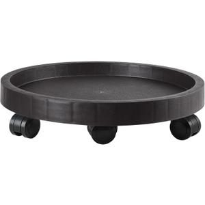 17.5 Inch Planter Caddies Rolling Saucer Caddy with Wheels, Heavy Duty Wheeled Stand for Potted Plant, Round Coaster Roller Base Tray with Casters, Flower Pot Dolly Holder for Indoor Outdoor
