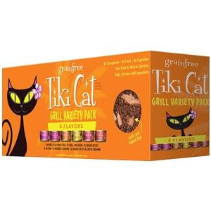 Tiki Cat Grill Wet Cat Food, Variety Pack, 2.8 oz. Cans (12 Count) BBD 13/09/2025