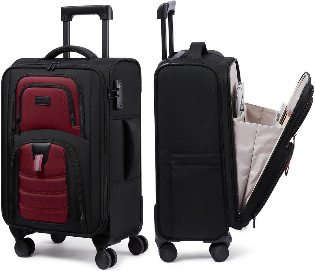 LOVEVOOK Carry On Luggage 22x14x9 - Airline Approved Spinner Suitcase, Medium-22 inch